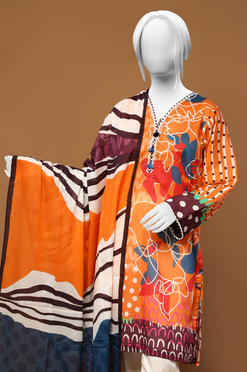 Women Stitched 3 Pcs Suit - Diners