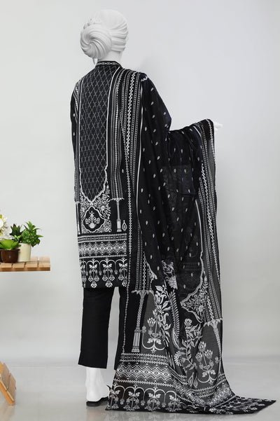 Black Women Stitched 3 Pcs Suit - Diners