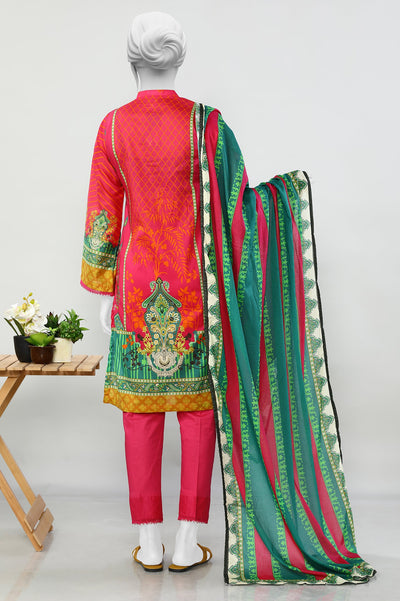 Pink Women Stitched 3 Pcs Suit - Diners