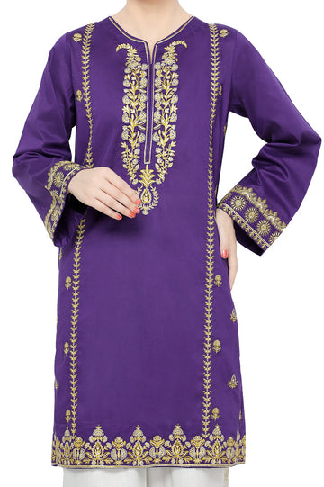 Women Stitched Kurti In Purple SKU: WKL0728-PURPLE - Diners