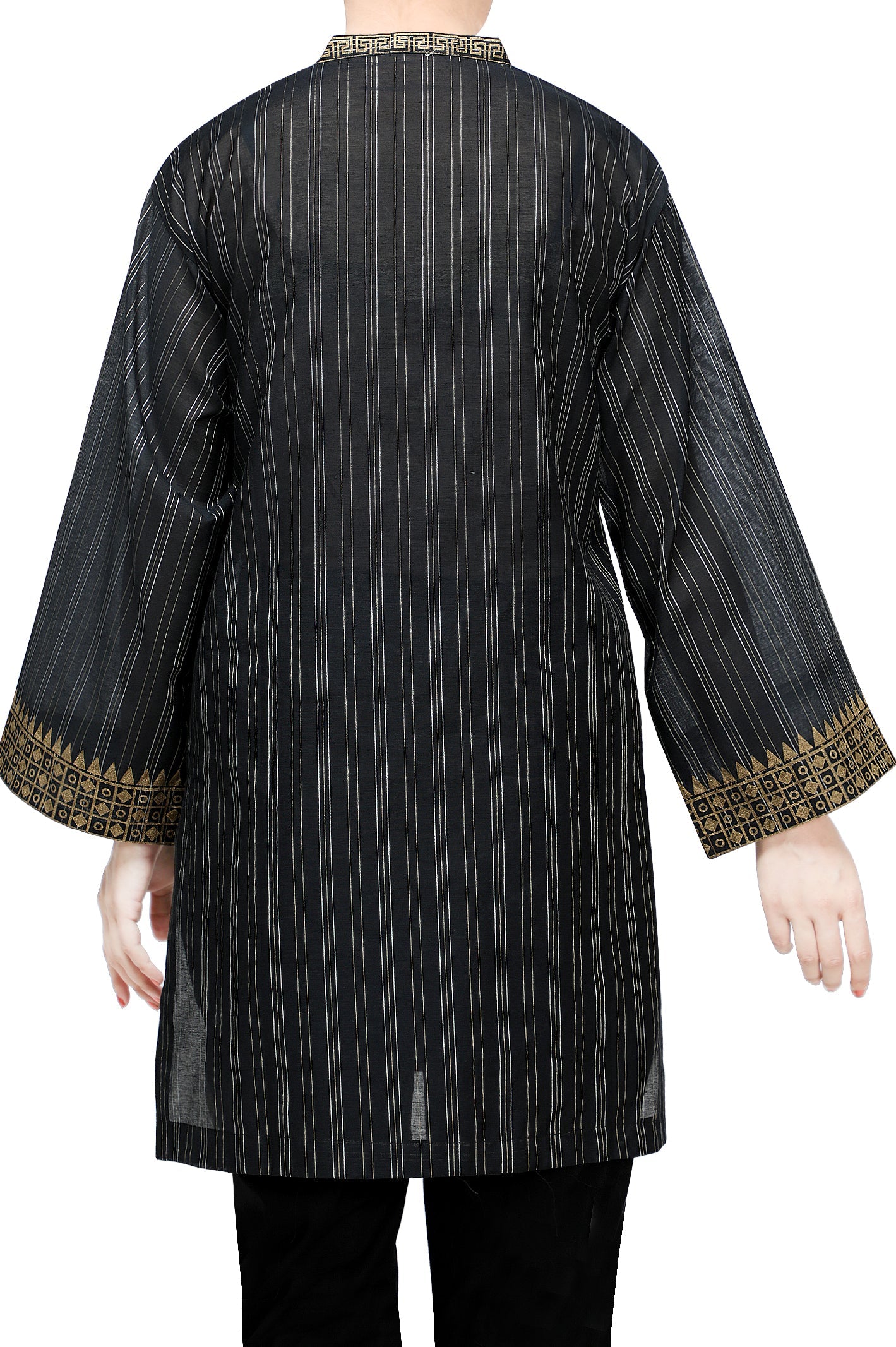 Women Stitched Kurti In Black SKU: WKL0784-BLACK - Diners