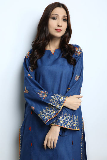 Women Stitched Kurti SKU: WKL1081-BLUE - Diners