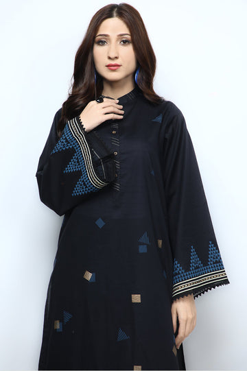 Women Stitched Kurti SKU: WKL1099-BLACK - Diners