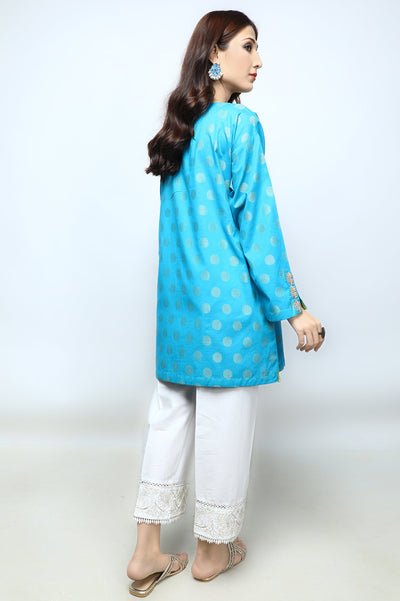 Women Stitched Kurti SKU: WKL1102-SKY BLUE - Diners