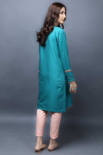 Women Stitched Kurti SKU: WKL1105-C-GREEN - Diners