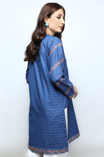 Women Stitched Kurti SKU: WKL1106-BLUE - Diners