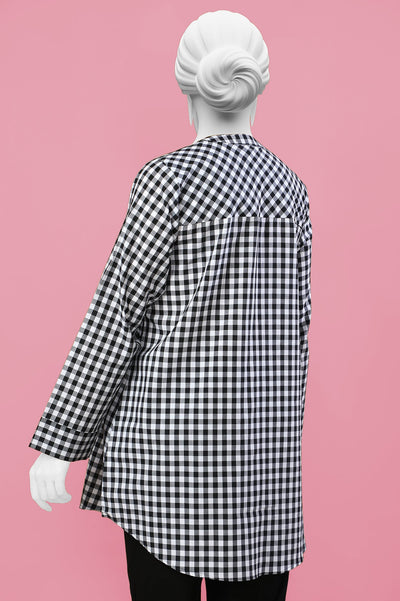 Cotton Black Stitched Kurti - Diners