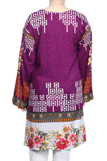 Women Stitched Kurti In Purple SKU: WKL0639-PURPLE - Diners