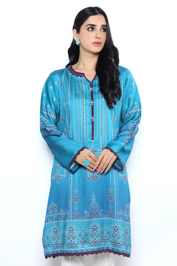 Women Stitched Kurti SKU: WKL0976-BLUE - Diners