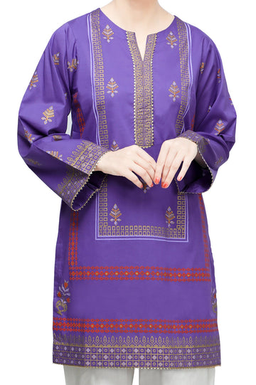 Women Stitched Kurti In Purple From Diners