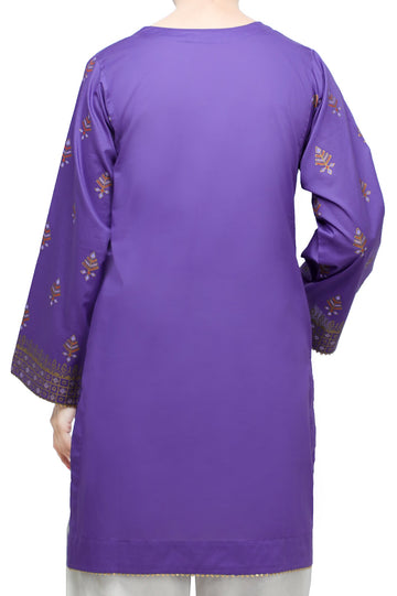 Women Stitched Kurti In Purple From Diners