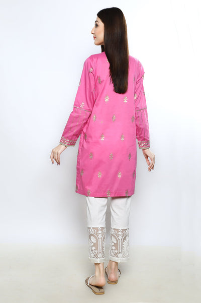 Women Stitched Kurti In Pink SKU: WKL0779-PINK - Diners
