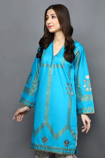 Women Stitched Kurti In Green SKU: WKL0785-GREEN - Diners