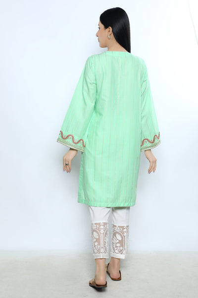 Women Stitched Kurti SKU: WKL0836-C-GREEN - Diners