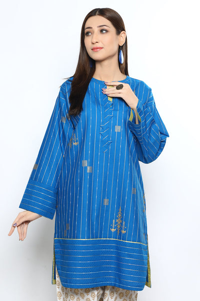 Women Stitched Kurti SKU: WKL0838-BLUE - Diners