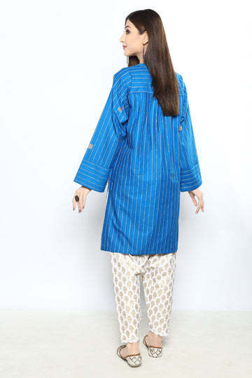 Women Stitched Kurti SKU: WKL0838-BLUE - Diners