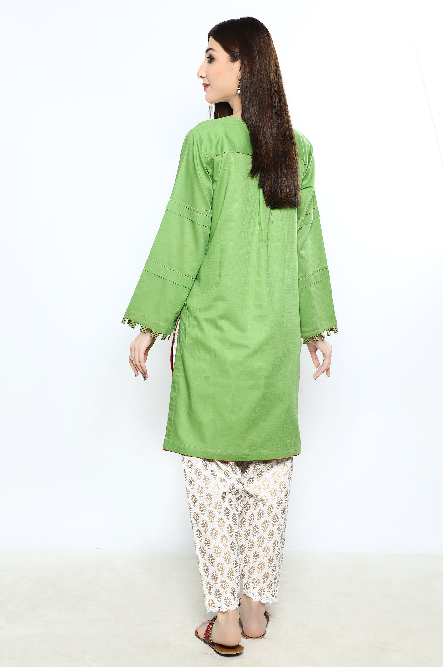 Women Stitched Kurti SKU: WKL0850-GREEN - Diners