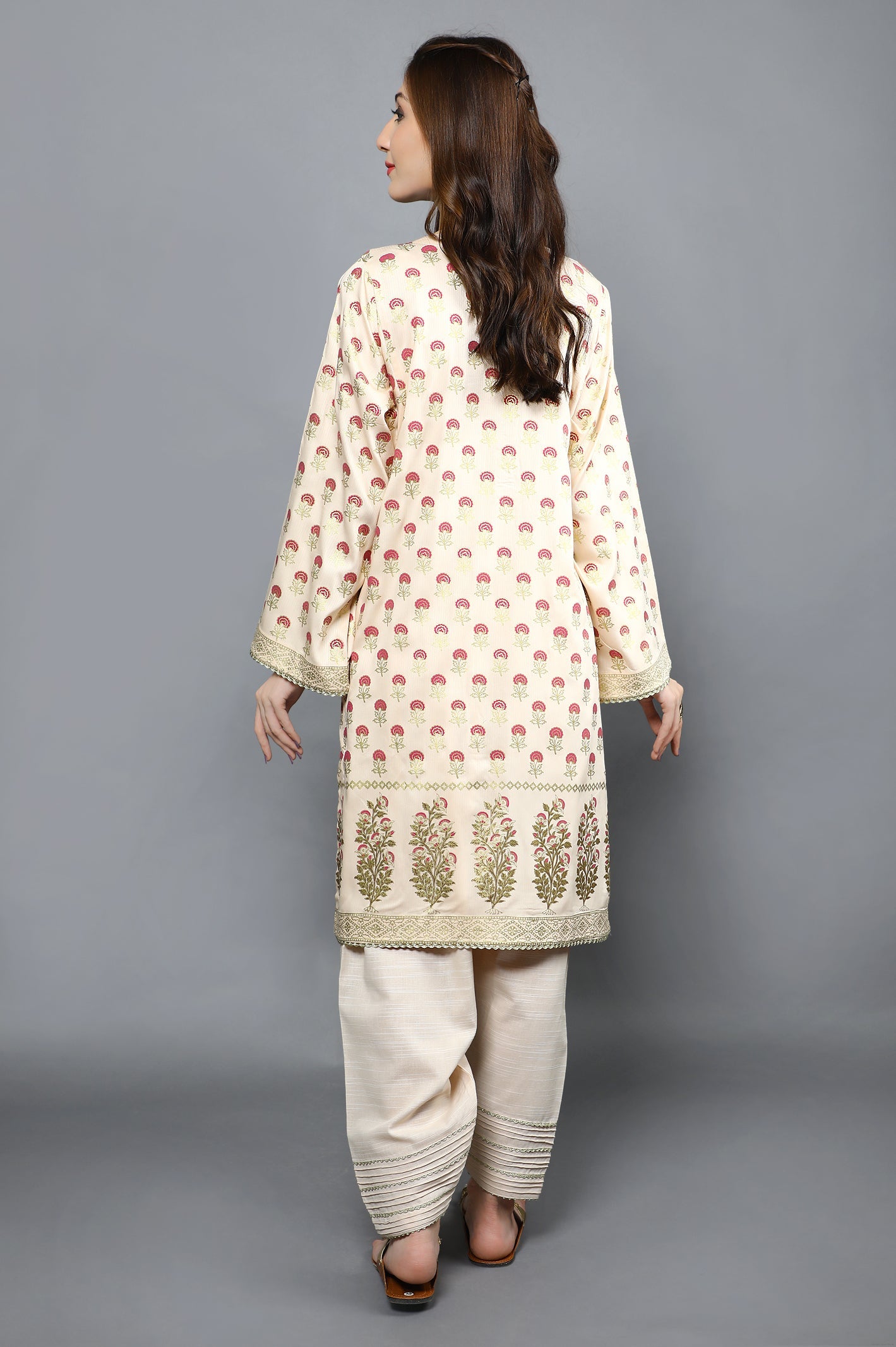 Women Stitched Kurti SKU: WKL0915-BEIGE - Diners