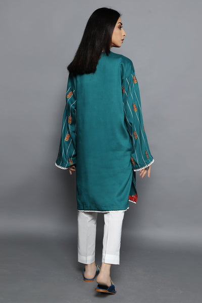 Women Stitched Kurti SKU: WKL0946-C-GREEN - Diners