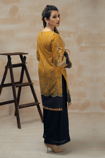 Women Stitched Kurti SKU: WKL0949-YELLOW - Diners