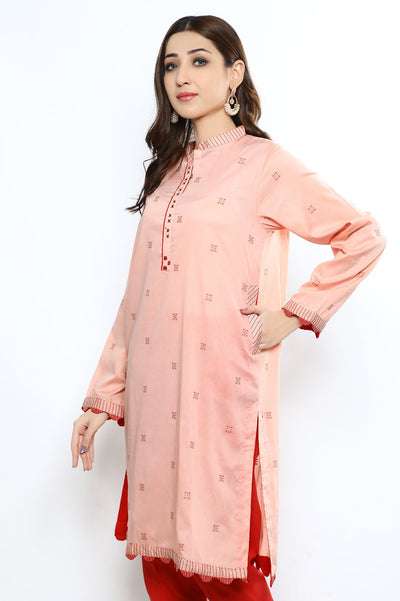Women Stitched Kurti SKU: WKL0791-PINK - Diners