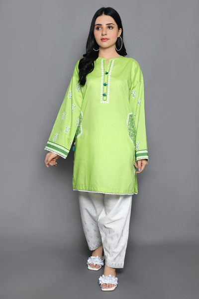 Women Stitched Kurti SKU: WKL0996-P-GREEN - Diners