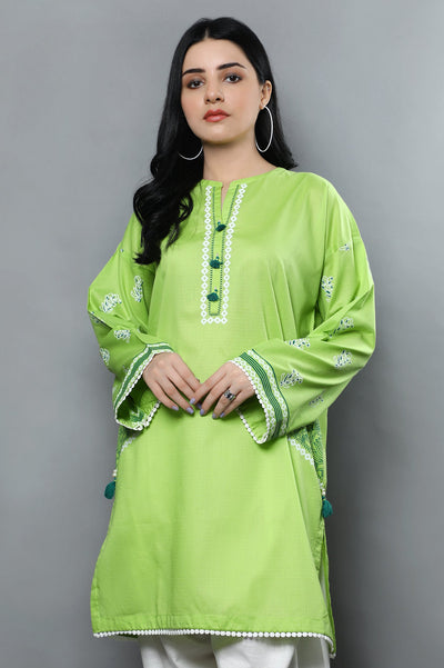 Women Stitched Kurti SKU: WKL0996-P-GREEN - Diners