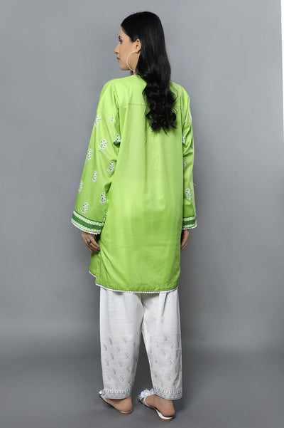 Women Stitched Kurti SKU: WKL0996-P-GREEN - Diners