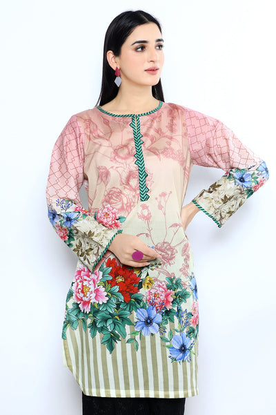 Women Stitched Kurti SKU: WKL0997-PINK - Diners