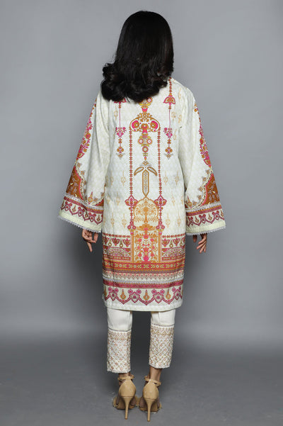 Women Stitched Kurti SKU: WKL1026-OFFWHITE - Diners