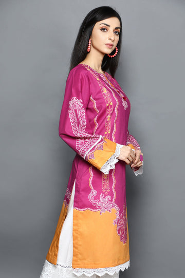 Women Stitched Kurti SKU: WKL1028-PURPLE - Diners