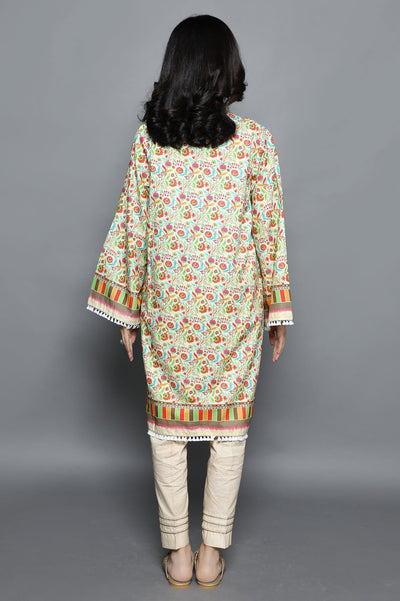 Women Stitched Kurti SKU: WKL1032-OFFWHITE - Diners