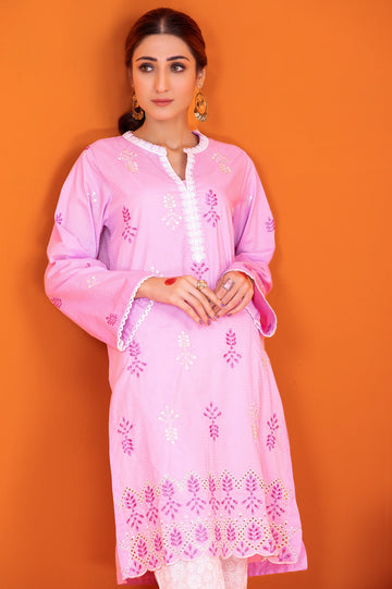 Women Stitched Kurti SKU: WKL1048-L-PURPLE - Diners