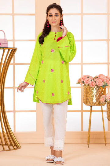 Women Stitched Kurti SKU: WKL1055-P-GREEN - Diners