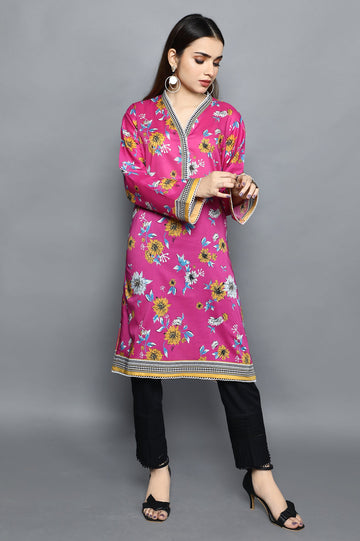 Women Stitched Kurti SKU: WKL1082-PINK - Diners