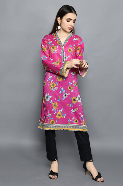 Women Stitched Kurti SKU: WKL1082-PINK - Diners
