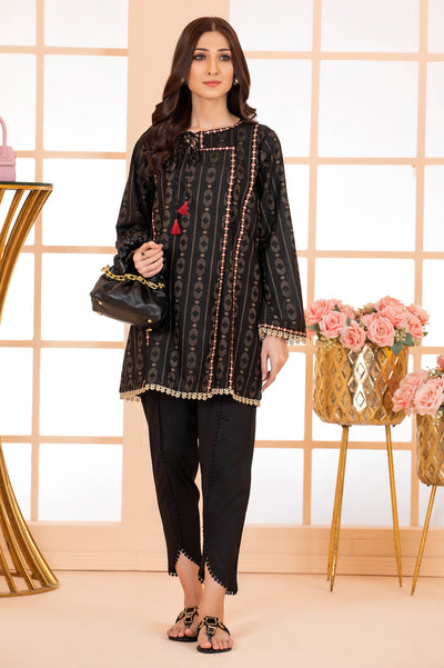 Women Stitched Kurti SKU: WKL1112-BLACK - Diners