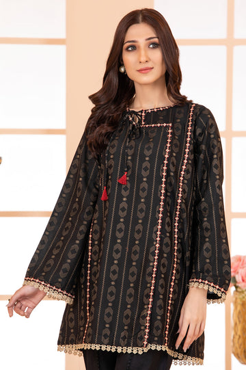 Women Stitched Kurti SKU: WKL1112-BLACK - Diners
