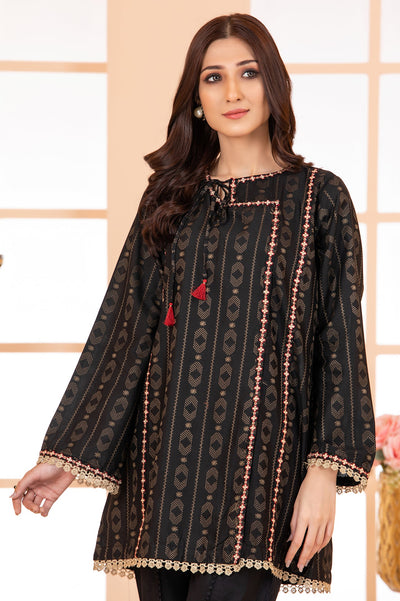 Women Stitched Kurti SKU: WKL1112-BLACK - Diners
