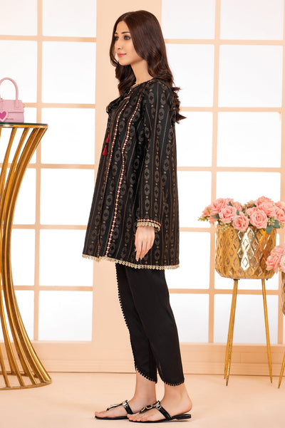 Women Stitched Kurti SKU: WKL1112-BLACK - Diners