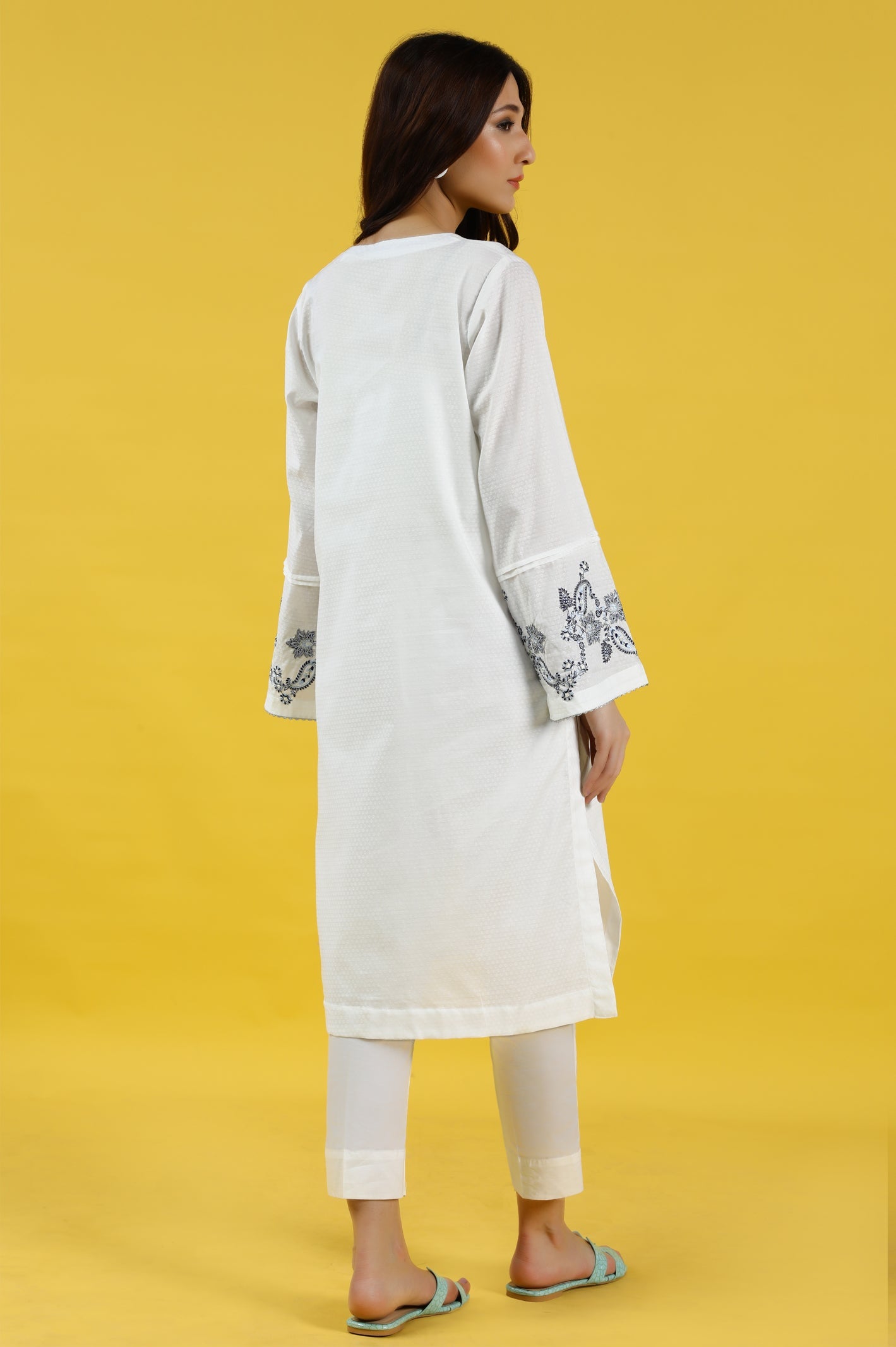 Embroidered Stitched Kurti - Diners