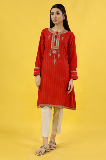 Embroidered Stitched Kurti - Diners