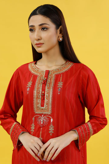 Embroidered Stitched Kurti - Diners