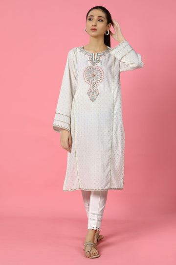 Embroidered Stitched Kurti - Diners