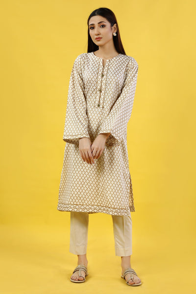 Printed Stitched Kurti - Diners