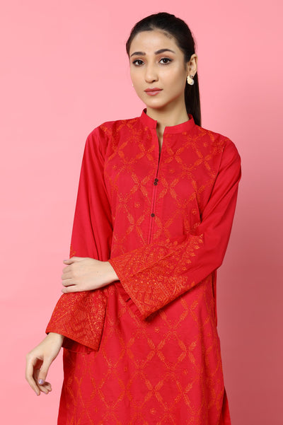 Embroidered Stitched Kurti - Diners