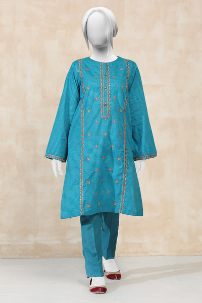 Embroidered Blue Kurti - Diners