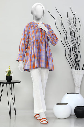 Cotton Purple Stitched Kurti - Diners