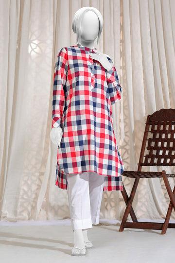 Printed Red Kurti - Diners