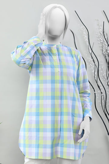 Cotton Lilac Stitched Kurti - Diners